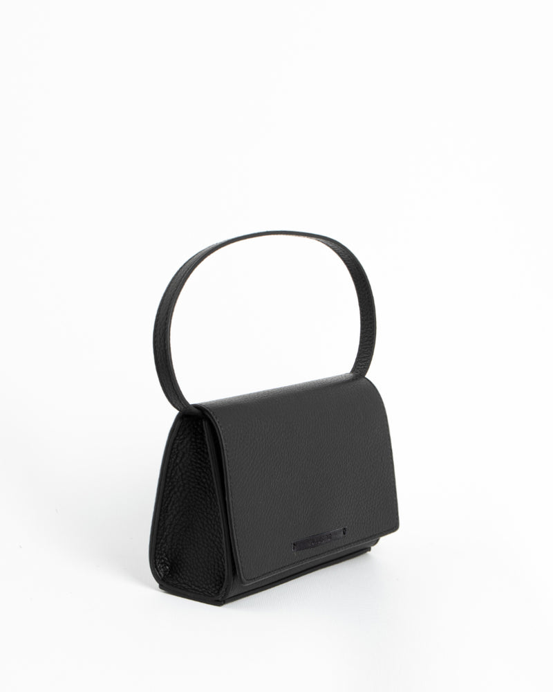 Isidora Mini Black Martellato: Leather Mini Bag Made in Italy – Euterpe ...